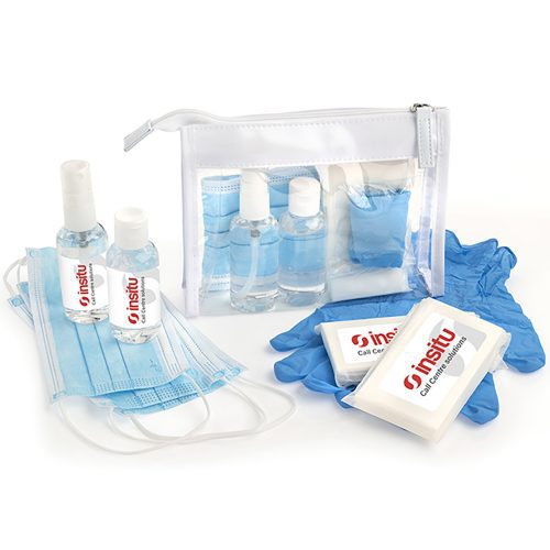 Emergency Breakdown Kit in a Clear PVC White Trim Bag Hero