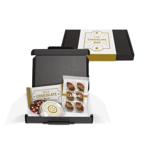Gift Boxes Mini Black Postal Box Chocolate Edition Hero