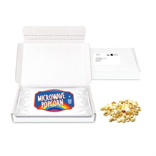 Gift Boxes Mini White Postal Box Microwave Popcorn PAPER LABEL