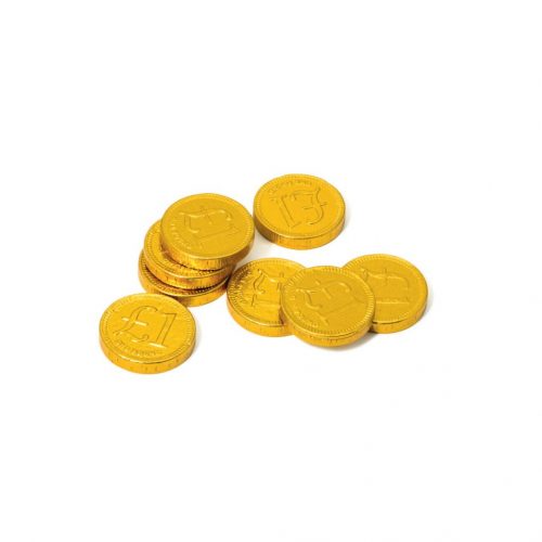 Organza Bag Chocolate Coins Gold