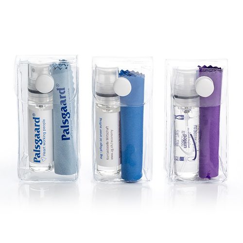 Promotional 2 Piece Glasses and Screen Cleaning Pocket Sized Kit Three