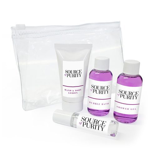 Promotional 5 Piece Pamper Kit in a Clear PVC Bag