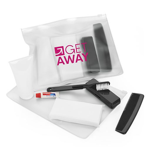 Promotional Travel Set in an A5 Zippered Pouch
