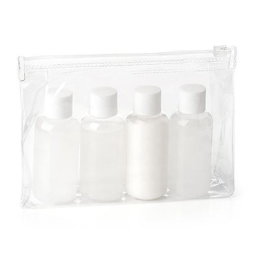 Promotional Travel Toiletry Gift Set in White in a PVC Bag