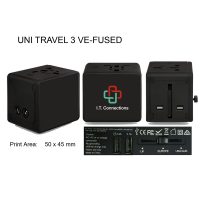 UNI 3 VE Fused 2 USB Port Travel Adapter