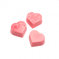Valentines Flow Wrapped Tray Raspberry Heart Chocolate Truffles