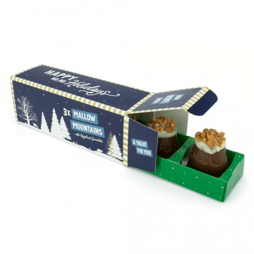 Winter Collection Eco Sliding Box Mallow Mountain with Hazelnut Sprinkles x3 Open