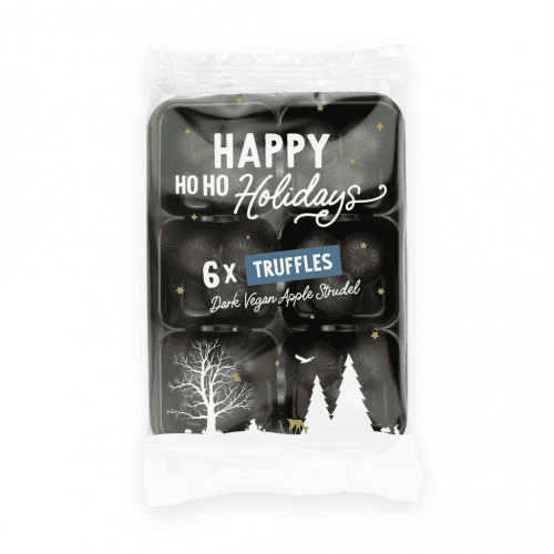 Winter Collection Flow Wrapped Tray Dark Vegan Apple Strudel x6 Chocolate Truffles Main