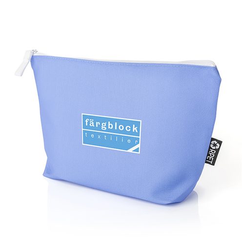 rPET Toiletry Bag with Gusset Blue