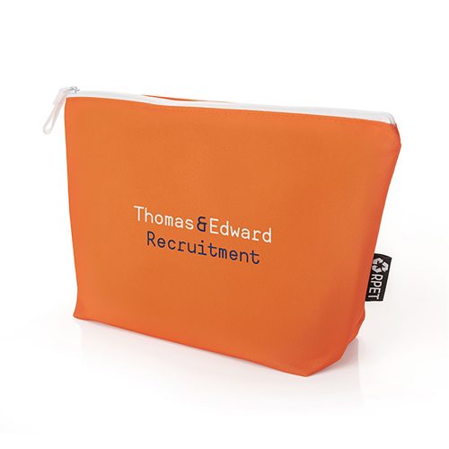rPET Toiletry Bag with Gusset Orange