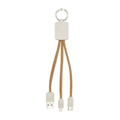 Bates Wheat Straw And Cork 3 In 1 Charging Cable View 4