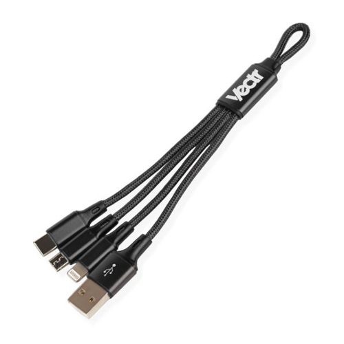 Braided 3 In 1 Cable Black