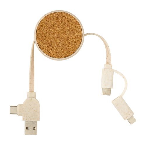 Cork And Wheat 6 In 1 Retractable Cable View 5