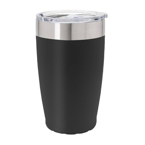 Oyster Jumbo 500ml Recycled Stainless Steel Cups Black