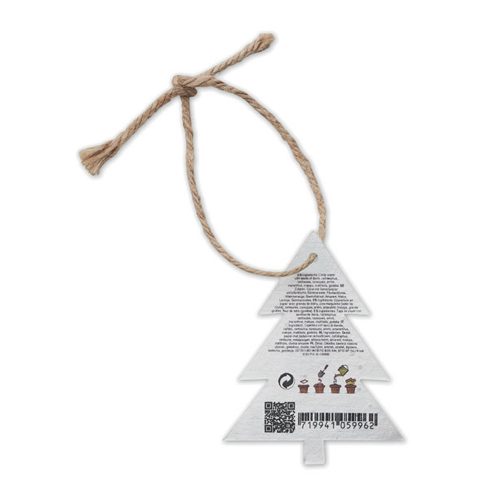 Seed Paper Christmas Ornament Tree Back