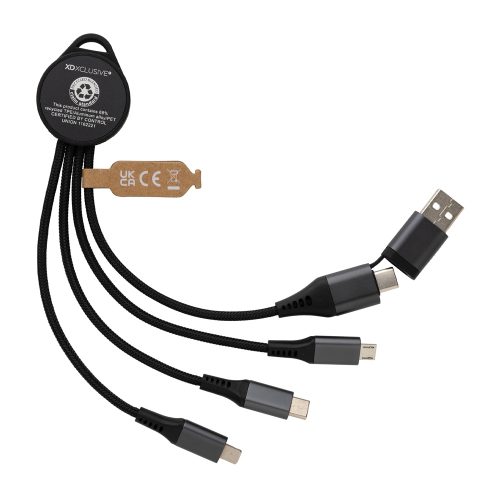 Terra RCS Recycled Aluminium 6 In 1 Charging Cable View 3