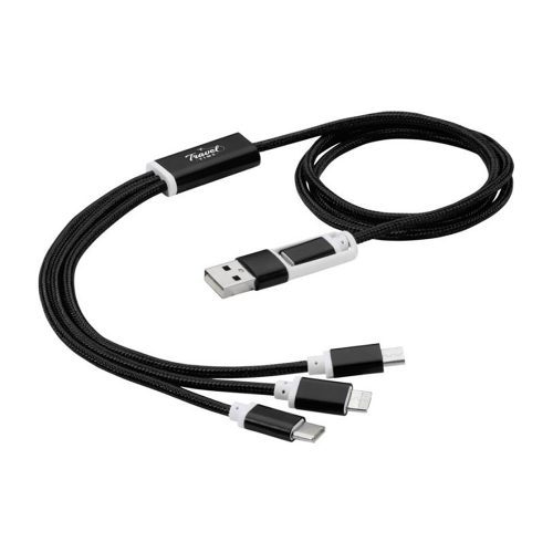 Versatile 5 In 1 Charging Cable Black Main