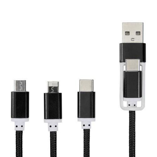 Versatile 5 In 1 Charging Cable Black View 3