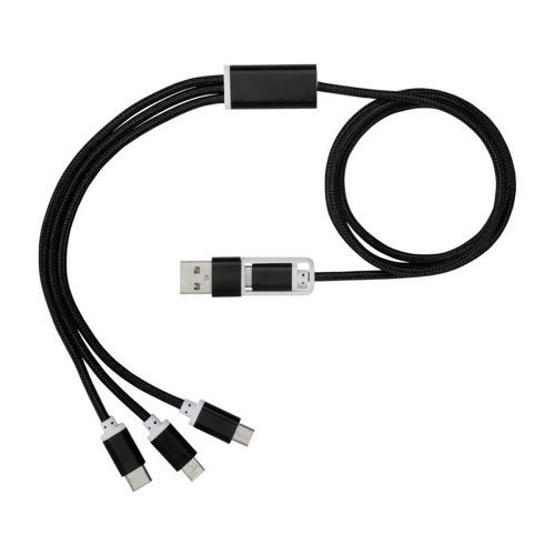 Versatile 5 In 1 Charging Cable Black View 4