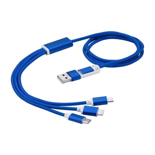 Versatile 5 In 1 Charging Cable Blue