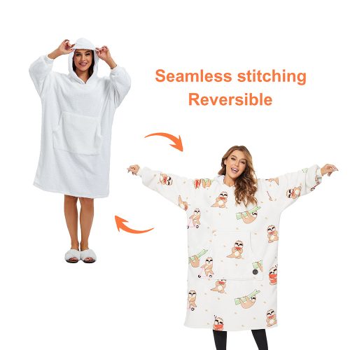 Adults Reversible Premium Sublimated Wearable Blanket 4