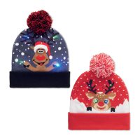 LED Christmas Knitted Beanies