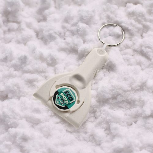 Recycled Ice Scraper Trolley Coin Keyring 4