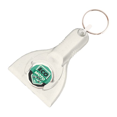 Recycled Ice Scraper Trolley Coin Keyring Tor