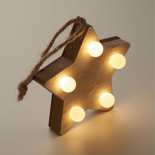 Wooden Star With Lights 5
